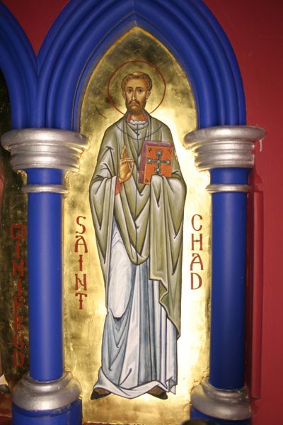St Chad (fresco at Shrewsbury school chapel)
