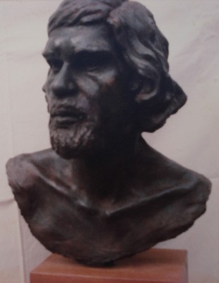 Reginald Nichols portrait (cement fondu cast)