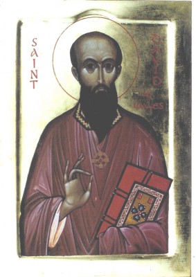 St David of Wales with pointed beard