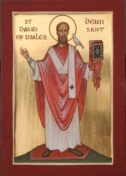 St David of Wales with dove