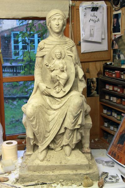 Maquette for a stone carving of Our Lady of Lincoln for Lincoln Cathedral