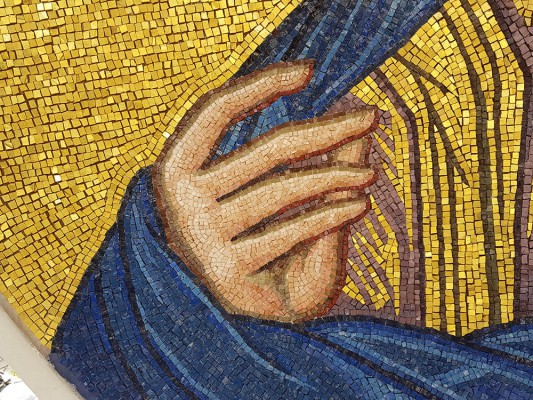 Pantocrator mosaic, detail