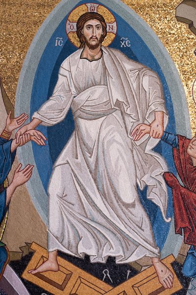 The Risen Christ, detail from The Resurrection