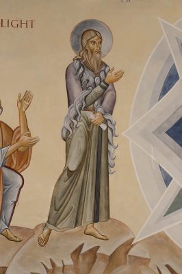 Transfiguration fresco icon elijah figure