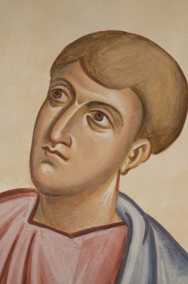 Transfiguration fresco icon john face