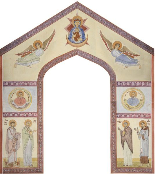 Designs for a side chapel, East Wall