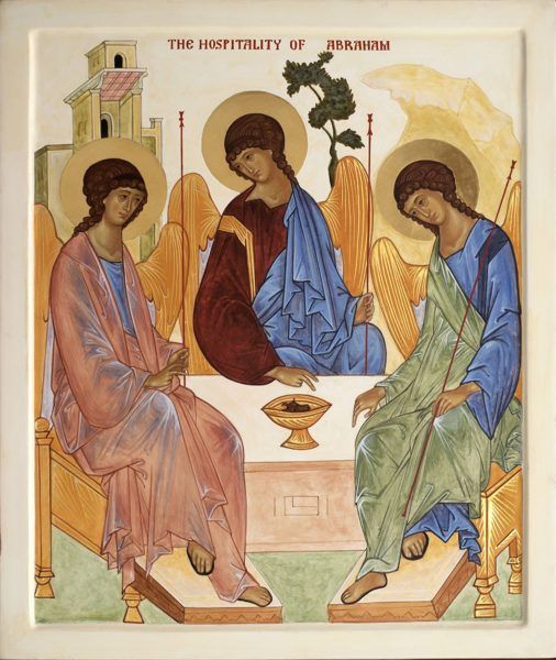The Hospitality of Abraham (Holy Trinity) copy of icon by Rubliof, for St Mary Magdalene Oxford