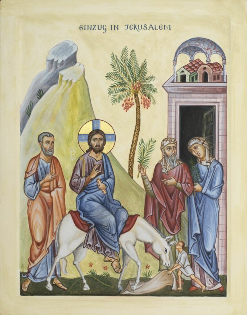 Palm Sunday Christs Entry Into Jerusalem Aidan Hart Sacred Icons